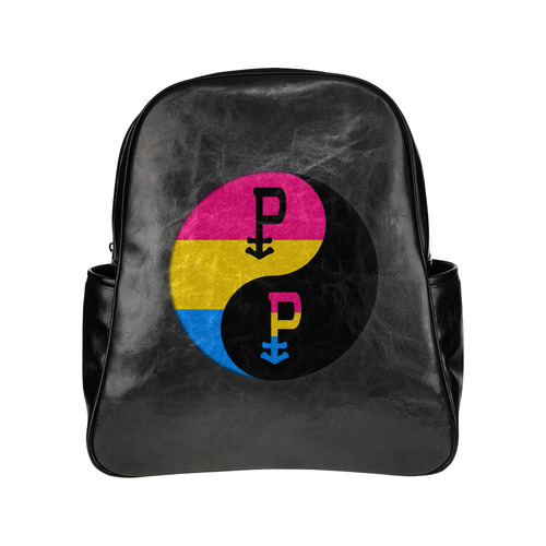 Pansexual Yin and Yang Multi-Pockets Backpack (Model 1636)