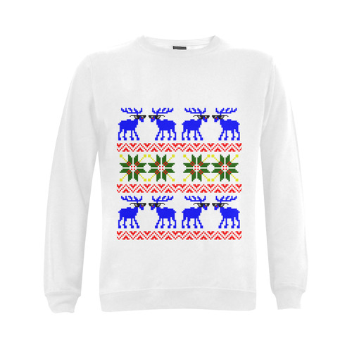 Ugly Sweater  ( Deal With It ) Gildan Crewneck Sweatshirt(NEW) (Model H01)