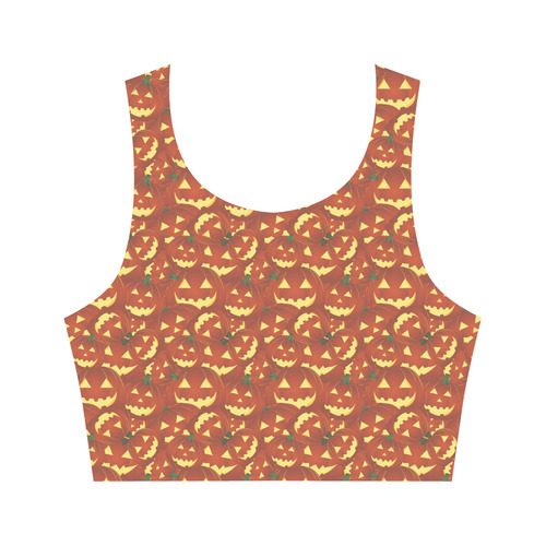 halloween pumpkins Women's Crop Top (Model T42)