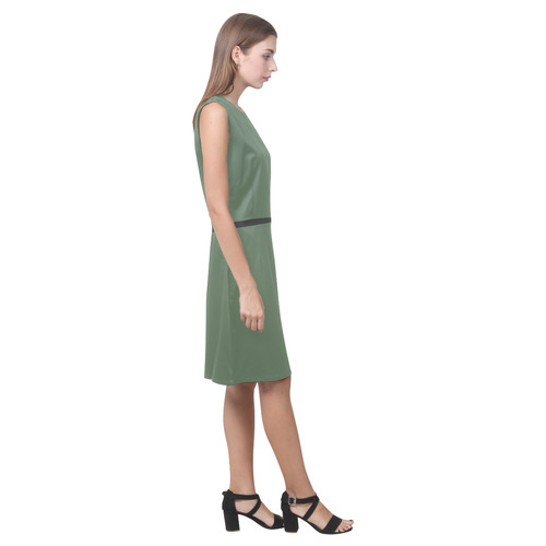 Cactus Green Eos Women's Sleeveless Dress (Model D01)