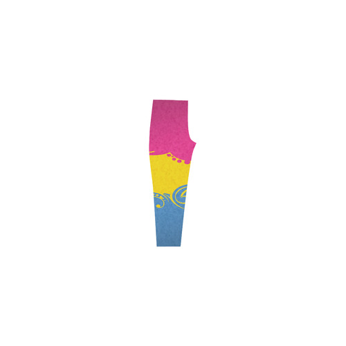 Pansexual Ornamental Flag Capri Legging (Model L02)