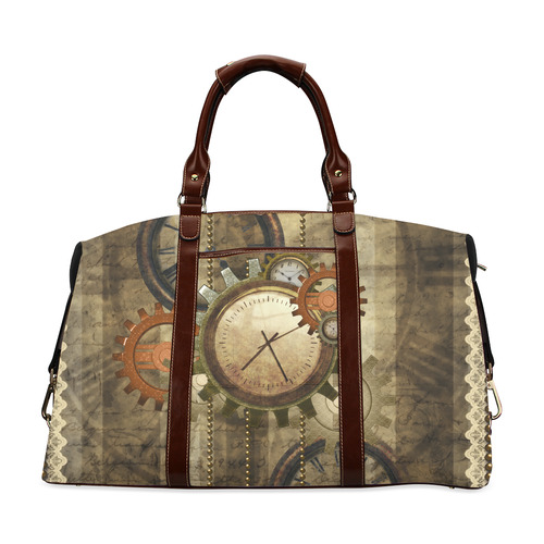 Steampunk, wonderful noble desig, clocks and gears Classic Travel Bag (Model 1643)