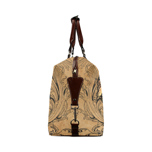 Beautiful horse silhouette in yellow colors Classic Travel Bag (Model 1643)