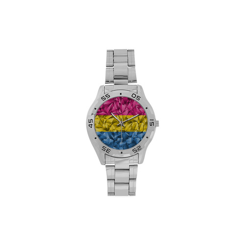 Abstract Pansexual Flag Men's Stainless Steel Analog Watch(Model 108)