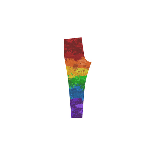 Rainbow Paint Splatter Flag Cassandra Women's Leggings (Model L01)