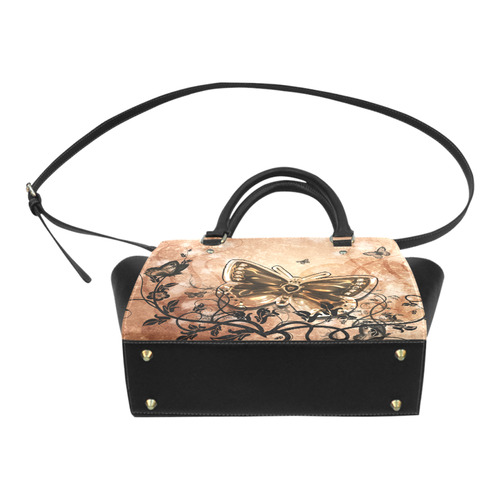 Wonderful butterflies and floral elements Classic Shoulder Handbag (Model 1653)