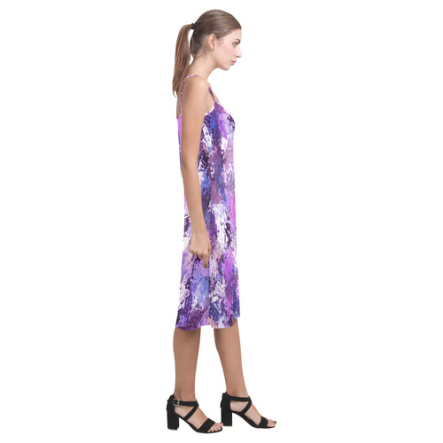 Purple Paint Splatter Alcestis Slip Dress (Model D05)