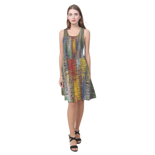 Colorful Grunge Atalanta Casual Sundress(Model D04)