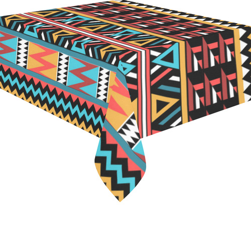 aztec pattern Cotton Linen Tablecloth 52"x 70"