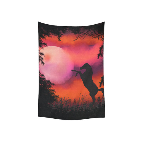 Fire sky horse Cotton Linen Wall Tapestry 40"x 60"