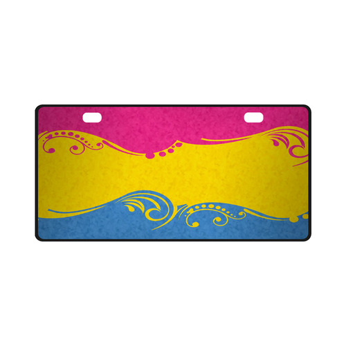 Pansexual Ornamental Flag License Plate