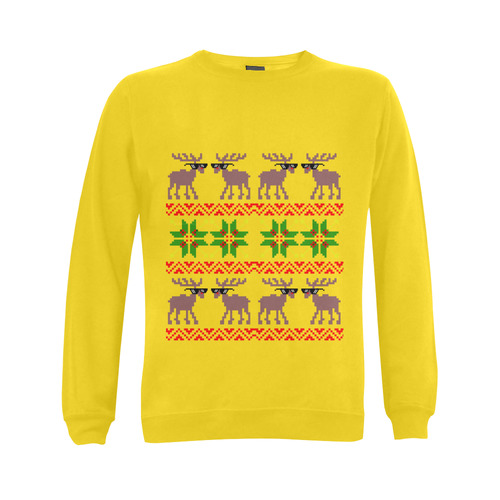 Ugly Sweater  ( Deal With It ) Gildan Crewneck Sweatshirt(NEW) (Model H01)