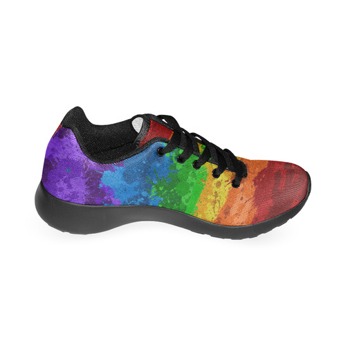 Rainbow Paint Splatter Flag Women’s Running Shoes (Model 020)