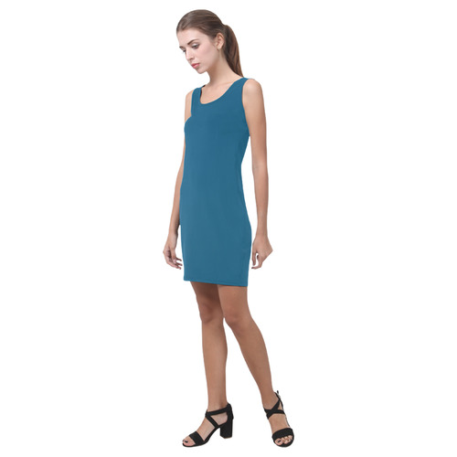 Teal Blue Sapphire Medea Vest Dress (Model D06)