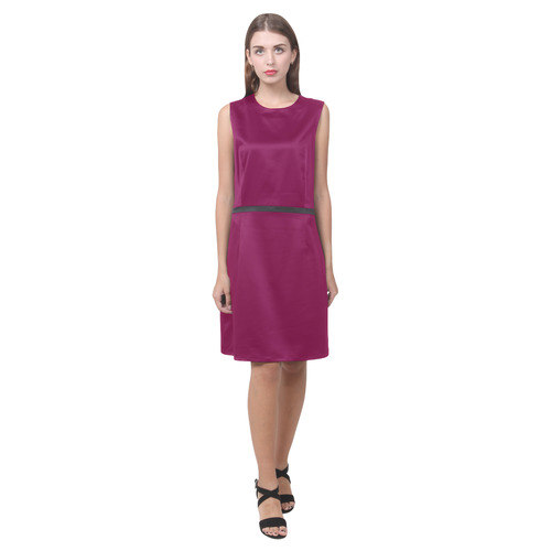 Siren Pink Eos Women's Sleeveless Dress (Model D01)