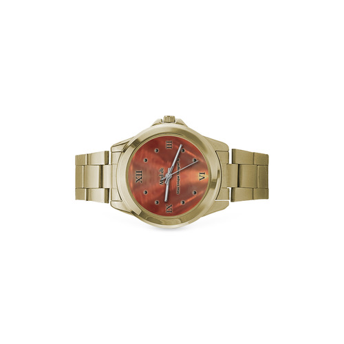 Orange Glassed Diamond Custom Gilt Watch(Model 101)