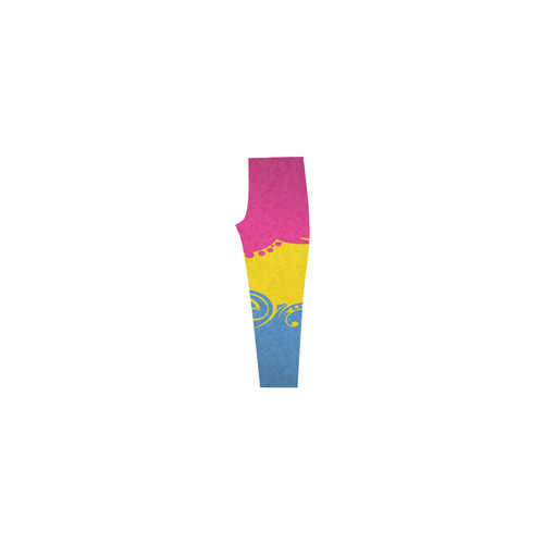 Pansexual Ornamental Flag Capri Legging (Model L02)