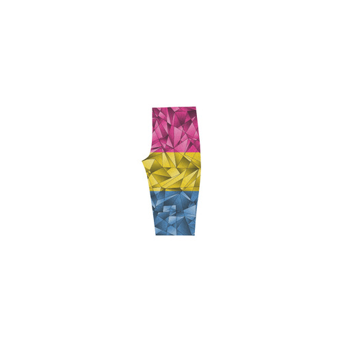 Abstract Pansexual Flag Hestia Cropped Leggings (Model L03)