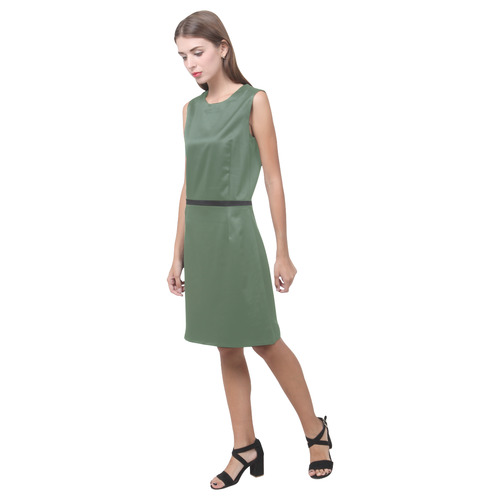 Cactus Green Eos Women's Sleeveless Dress (Model D01)