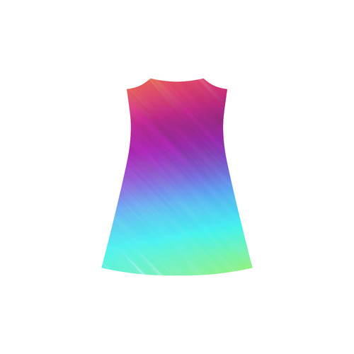 Neon Rainbow Rays Of Light Alcestis Slip Dress (Model D05)