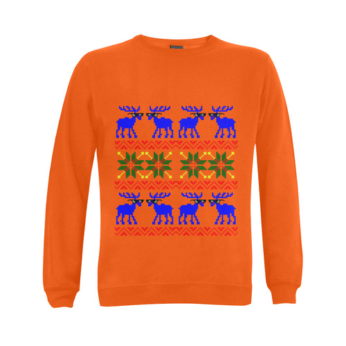 Ugly Sweater  ( Deal With It ) Gildan Crewneck Sweatshirt(NEW) (Model H01)