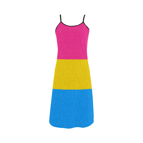 Pansexual Pride Flag Alcestis Slip Dress (Model D05)
