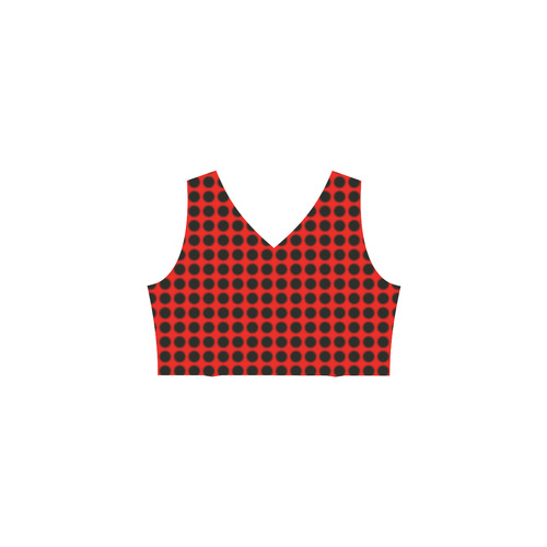 Black Red Ladybug Chryseis Sleeveless Pleated Dress(Model D07)