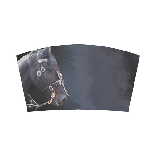 A beautiful painting black friesian horse portrait Bandeau Top