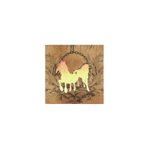 Beautiful horse silhouette in yellow colors Square Towel 13“x13”