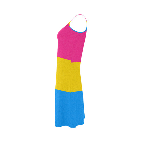 Pansexual Pride Flag Alcestis Slip Dress (Model D05)