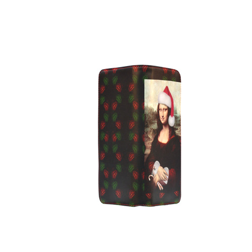 Christmas Mona Lisa with Santa Hat Women's Clutch Wallet (Model 1637)