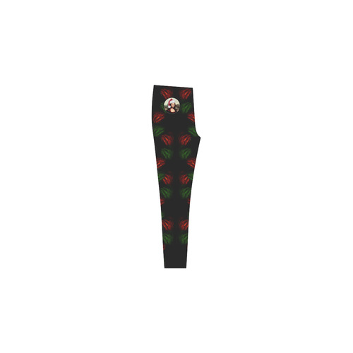 Christmas Mona Lisa with Santa Hat Cassandra Women's Leggings (Model L01)