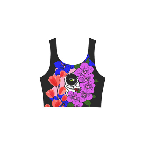 sugar skull n flowers Atalanta Sundress (Model D04)