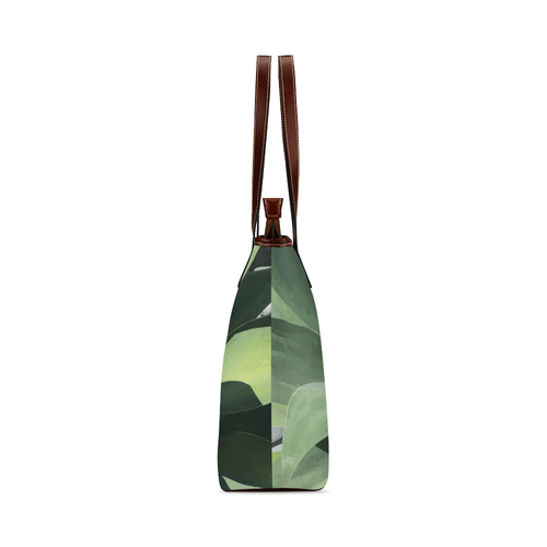 Green Succulent Desert Nature Art Shoulder Tote Bag (Model 1646)