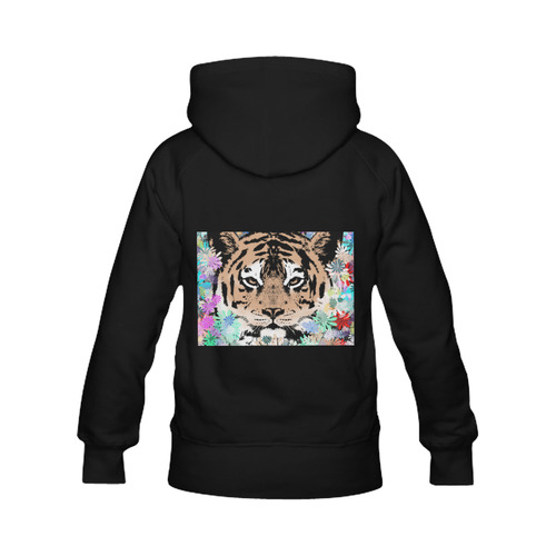 TIGER and FLOWERS Women's Classic Hoodies (Model H07)