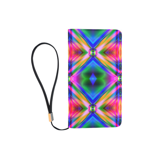 Groovy Psychedelic Diamonds (Pinks and Blues) Men's Clutch Purse （Model 1638）