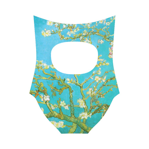 Van Gogh Blossoming Almond Tree Floral Art Strap Swimsuit ( Model S05)
