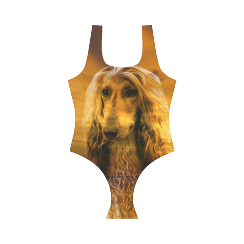 Dog Afghan Hound Vest One Piece Swimsuit (Model S04)