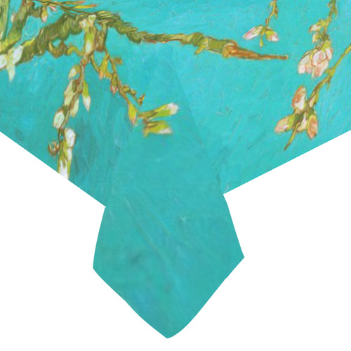Van Gogh Blossoming Almond Tree Floral Art Cotton Linen Tablecloth 60"x120"