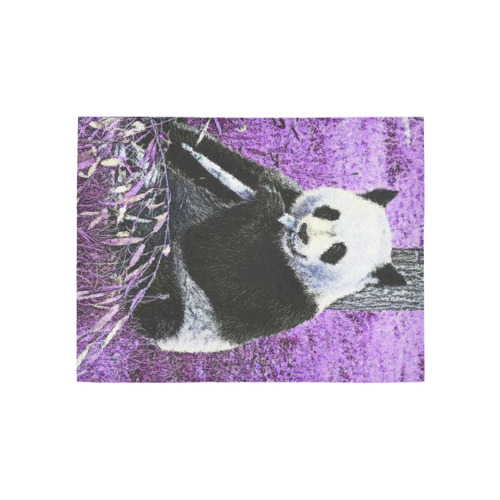 funky lilac panda Area Rug 5'3''x4'