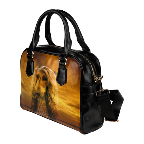 Dog Afghan Hound Shoulder Handbag (Model 1634)