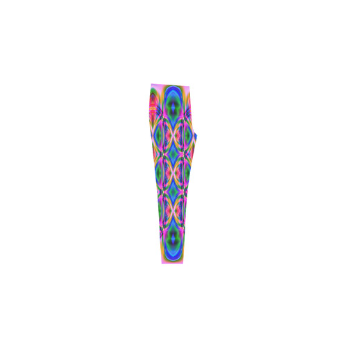 Groovy Psychedelic Pink/Blue Abstract Cassandra Women's Leggings (Model L01)