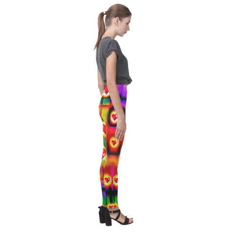 Hearts Parade Colorful Plaid Cassandra Women's Leggings (Model L01)