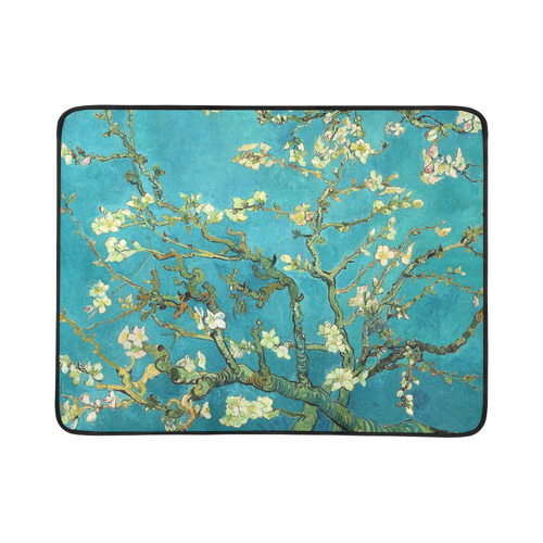 Vincent Van Gogh Blossoming Almond Tree Floral Art Beach Mat 78"x 60"