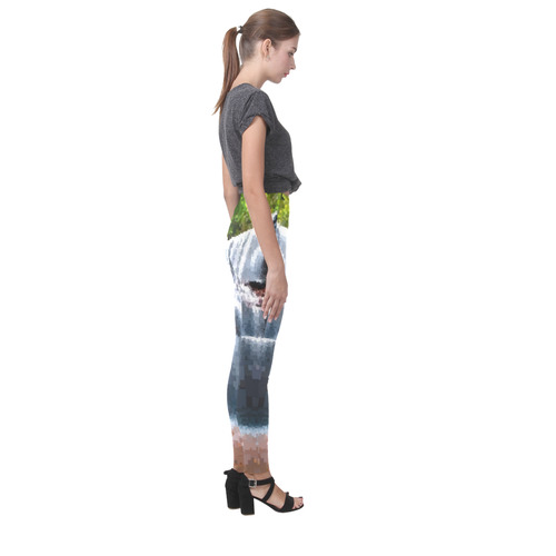 Pixel Waterfall Cassandra Women's Leggings (Model L01)