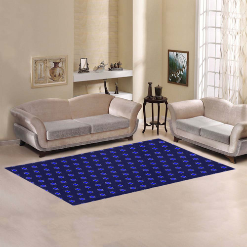 many stars blue Area Rug 7'x3'3''