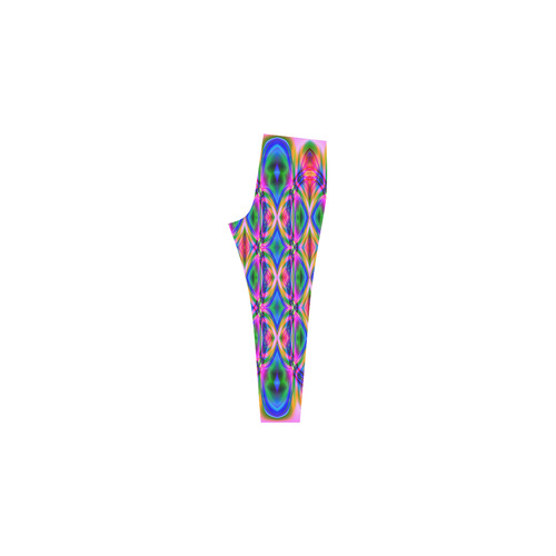 Groovy Psychedelic Pink/Blue Abstract Cassandra Women's Leggings (Model L01)