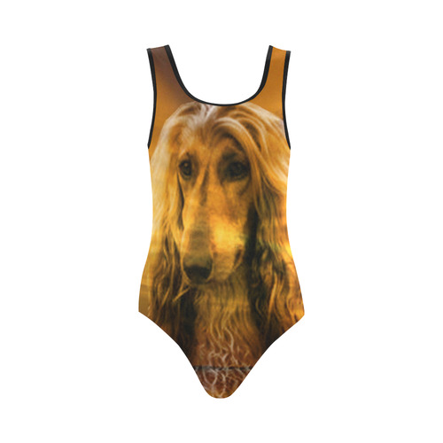 Dog Afghan Hound Vest One Piece Swimsuit (Model S04)