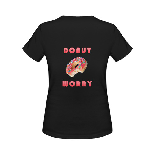 Funny Red Donut - Don't Worry Women's Classic T-Shirt (Model T17）