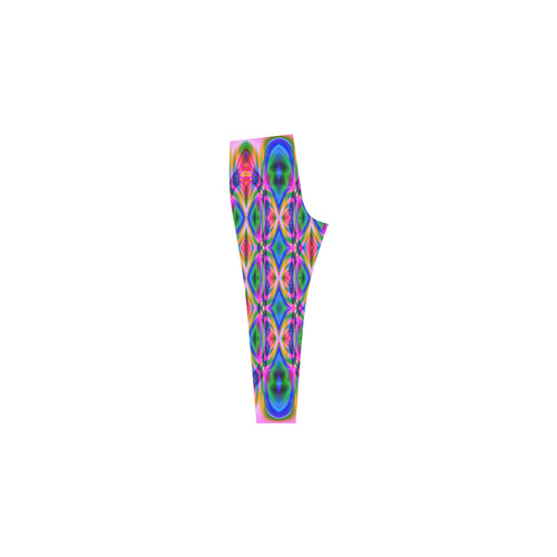 Groovy Psychedelic Pink/Blue Abstract Cassandra Women's Leggings (Model L01)